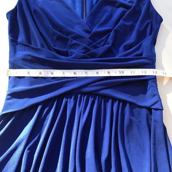 Suzi Chin for Maggy Boutique Royal Blue Dress sz 4 - Picture 6 of 8